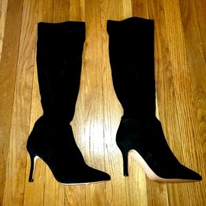 Marypaz Trendy Women's Black Suede Knee Boots Size 7.5
